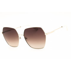Guess Women's Sunglasses - Round Shape Gold/Brown Metal Full Rim Frame | GU7785 32F