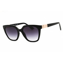 Guess Women's Sunglasses - Rectangular Shape Shiny Black Full Rim Frame | GU7870 01B