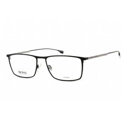 Hugo Boss Men's Eyeglasses - Matte Black Metal Rectangular Frame | 0976 0003 00