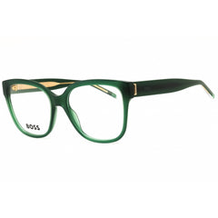 Hugo Boss Women's Eyeglasses - Rectangular Green Plastic Full Rim Frame | 1456 1ED