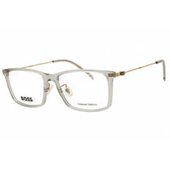 Hugo Boss Men's Eyeglasses - Rectangular Shape Grey/Gold Titanium Frame | 1621/F FT3