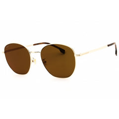 Hugo Boss Men's Sunglasses - Round Shape Gold Metal Full Rim Frame | 1671/F/SK 0J5G MT