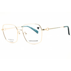 Longchamp Women's Eyeglasses - Gold Titanium Rectangular Shape Frame | LO2175LB 714