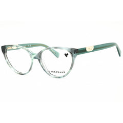 Longchamp Women's Eyeglasses - Textured Azure Acetate Cat Eye Shape Frame | LO2764 410