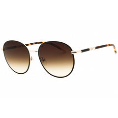 Longchamp Women's Sunglasses - Gold/Black Metal Round Full Rim Frame | LO171S 728