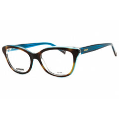 Missoni Women's Eyeglasses - Havana/Turquoise Cat Eye Shape Frame | MIS 0118 0FZL 00
