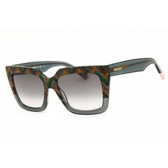 Missoni Women's Sunglasses - Grey Pattern/Green Rectangular Frame | MIS 0147/S RGK