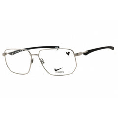 Nike Men's Eyeglasses - Satin Gunmetal/Black Metal Oval Full Rim Frame | 4317N 070