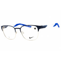 Nike Men's Eyeglasses - Matte Blue Void/Silver Metal Rectangular Frame | 8156 412
