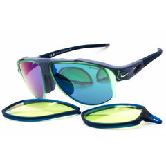Nike Unisex Sunglasses - Indigo/Green Sport Frame | FLYFREE INFINITY IO0099X 499