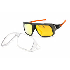 Nike Men's Sunglasses - Anthracite/Orange Oversized Frame | FLYFREE SOAR EV24001 060