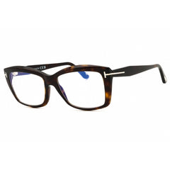 Tom Ford Women's Eyeglasses - Dark Havana Acetate Rectangular Frame | FT6065-B 052