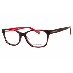 Tommy Hilfiger Women's Eyeglasses - Burgundy Pattern Red Plastic Frame | TH 2008 WA6