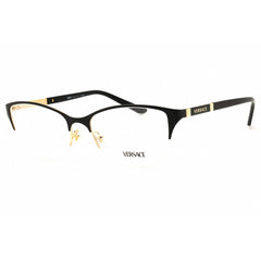 Versace Women's Eyeglasses - Gold/Black Metal Oval Half Rim Frame | VE1218 1342