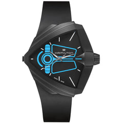 Hamilton Men's Watch - Ventura XXL Bright Dune Black and Blue Dial Strap | H24614330
