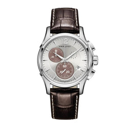 Hamilton Men's Watch - Jazzmaster Chronograph Silver Tone and Brown Dial | H32612551