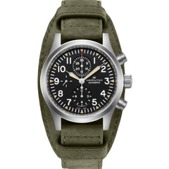Hamilton Men's Watch - Khaki Field Automatic Black Dial Leather Strap | H71706830