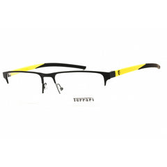 Ferrari Men's Eyeglasses - Matte Black/Yellow Metal Half Rim Frame | 0FZ7001 108