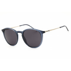 Hugo Men's Sunglasses - Round Blue/Silver Plastic Full Rim Frame | HG 1286/S 0B88 IR