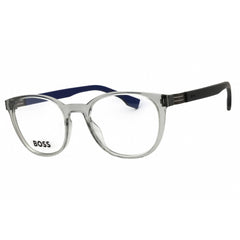 Hugo Boss Men's Eyeglasses - Round Grey/Blue Plastic Full Rim Frame | 1577 009V 00