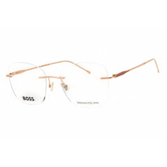 Hugo Boss Women's Eyeglasses - Rectangular Gold Metal Rimless Frame | 1667 0EYR 00