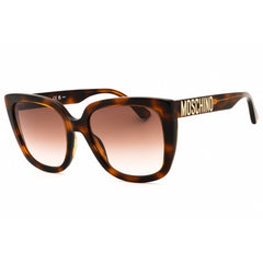 Moschino Women's Sunglasses - Rectangular Shape Havana Acetate Frame | MOS146/S 05L