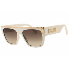 Moschino Women's Sunglasses - Rectangular Shape Ivory Plastic Frame | MOS165/S SZJ