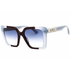 Moschino Women's Sunglasses - Oversized Shape Blue/Brown Acetate Frame | MOS172/S S9W