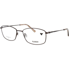 Flexon Women's Eyeglasses - Shiny Brown Rectangular Shape Full Rim Frame | W3040 205