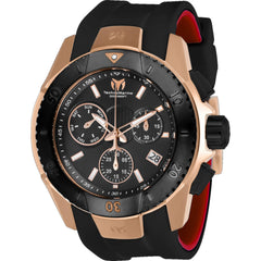 Technomarine Men's Watch - UF6 Quartz Chrono Black Dial Silicone Strap | TM-616005
