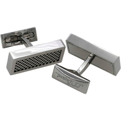 S.T. Dupont Men's Cufflinks Defi Stainless Steel Rectangular 005631