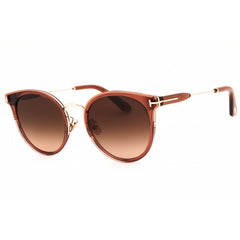 Tom Ford Women's Sunglasses - Round Shiny Light Brown Full Rim Frame | FT1244-K 45F
