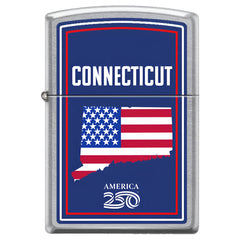 Zippo Windproof Pocket Lighter - America CT Street Chrome Metal | XC547