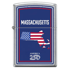 Zippo Windproof Pocket Lighter - America MA Street Chrome Metal | XC548