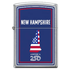 Zippo Windproof Pocket Lighter - America NH Street Chrome Metal | XC551