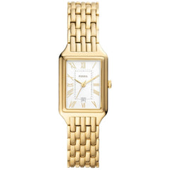 Fossil Women's Watch - Raquel Quartz Silver Tone Dial Yellow Gold Bracelet | ES5220