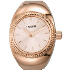 Fossil Women's Ring Watch - Quartz Yellow Gold Stainless Steel Bracelet | ES5247