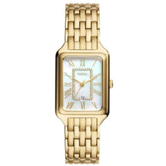 Fossil Women's Watch - Raquel Quartz White MOP Dial Yellow Gold Bracelet | ES5304