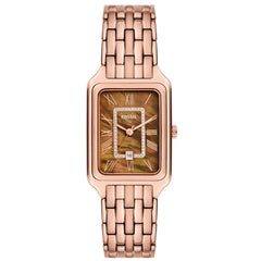 Fossil Women's Watch - Raquel Quartz Brown MOP Dial Rose Gold Bracelet | ES5323