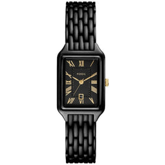 Fossil Women's Watch - Raquel Date Quartz Black Stainless Steel Bracelet | ES5385