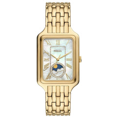 Fossil Women's Watch - Raquel Sun Moon Quartz Yellow Gold Steel Bracelet | ES5398