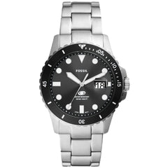 Fossil Men's Watch - Fossil Blue Dive Quartz Silver Tone Steel Bracelet | FS6032
