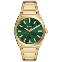Fossil Men's Watch - Everett Quartz Green Dial Yellow Gold Bracelet | FS6090