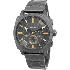 Fossil Men's Watch - Machine Quartz Chrono Grey Dial Gunmetal Steel Bracelet | FS6160