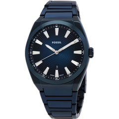 Fossil Men's Watch - Everett Quartz Blue Dial Stainless Steel Bracelet Date | FS6169