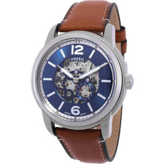 Fossil Men's Watch - Heritage Automatic Skeleton Dial Brown Leather Strap | ME3263