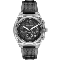 Armani Exchange Men's Watch - Rafael Chronograph Grey Polyurethane Strap | AX4167