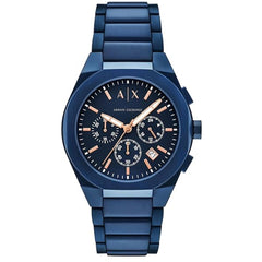 Armani Exchange Men's Watch - Sync Chronograph Blue Dial Steel Bracelet | AX4189