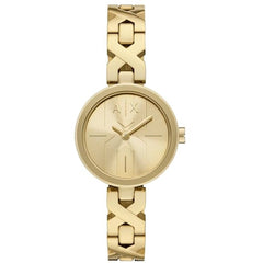 Armani Exchange Women's Watch - Ava Quartz Gold Tone Dial Steel Bracelet | AX5832