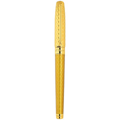 S.T. Dupont Rollerball Pen - Line D Eternity Dragon Honey Gold Brass Body | 422029L